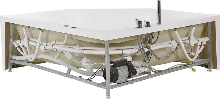 Actual product image Beliani Whirlpool bath corner model with LED 211 x 150 cm CACERES (335 l, 211 cm, 150 cm)
