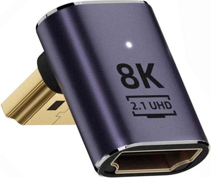 Immagine prodotto PowerGuard Adattatore da HDMI a HDMI 2.1 8K con angolo di 90 gradi a basso profilo (HDMI)