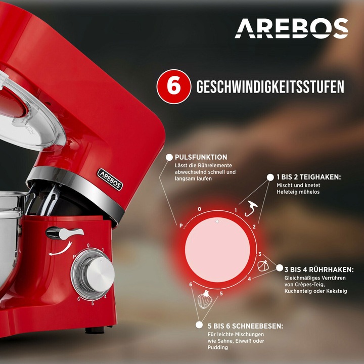 Produktbild Arebos Küchenmaschine (1500 W)