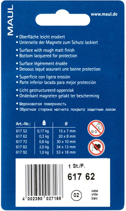 Valeurs nutritives et ingrédients Maul par aimant (6x)
