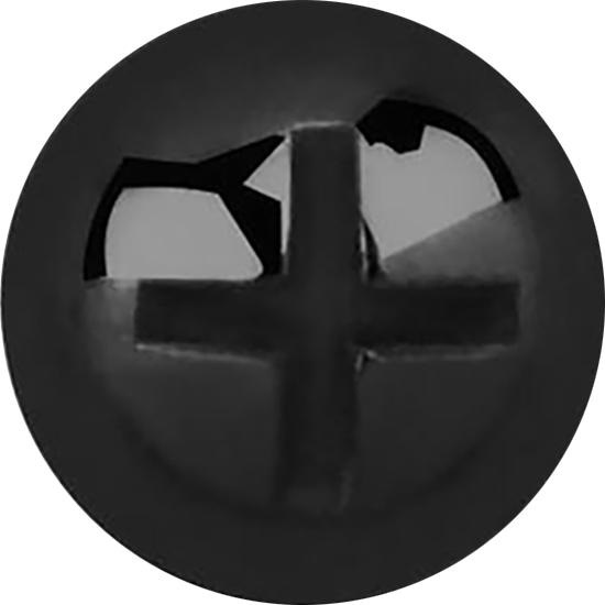 Produktbild Star Piercing Dermal Anchor Kreuzschlitzkopf schwarz (ohne Messing, Chirurgenstahl 316L)
