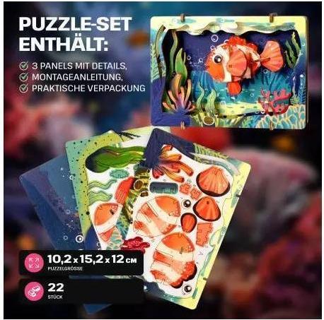 Immagine prodotto Escape Welt Pesce pagliaccio - Modello in legno 3D (22 pezzi)