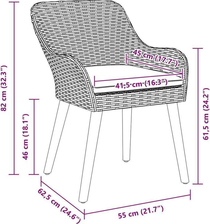 Produktbild vidaXL Gartenstuhl