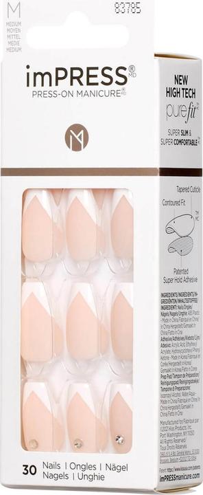 KISS Nails - imPress So French (Artificial nails, Blond, Beige)