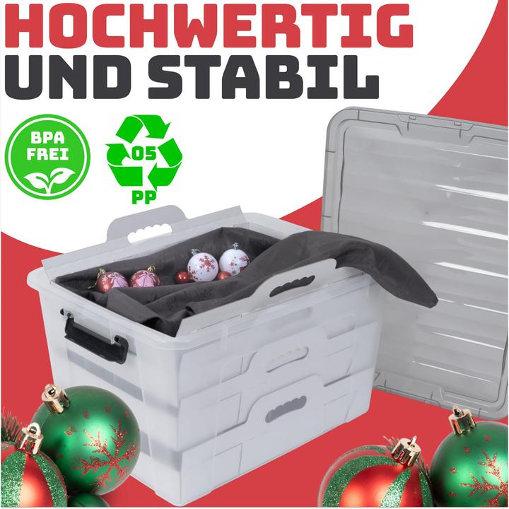 Produktbild Stackmeister Aufbewahrungsbox Mit Deckel Für Weihnachtsdeko