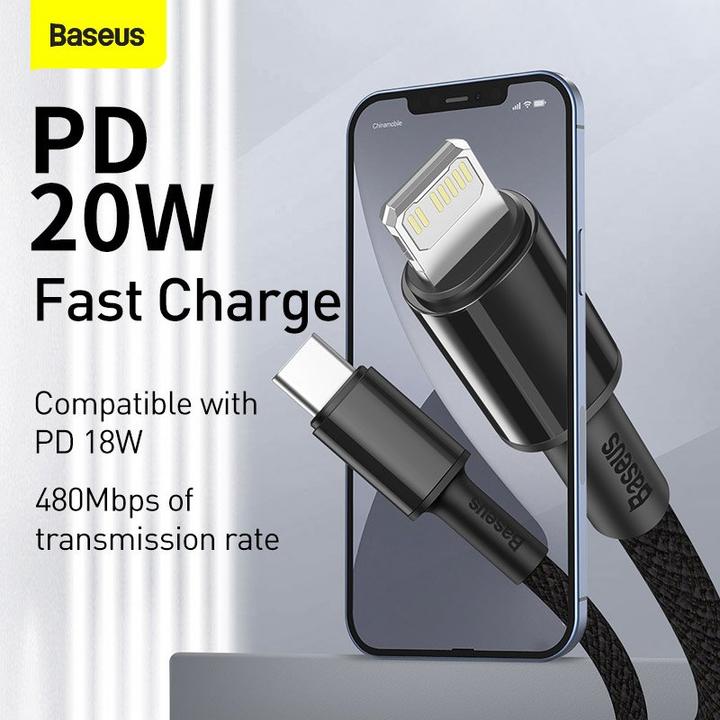 Actual product image Baseus USB C – Lightning (1 m, USB 4.0, 20 W)