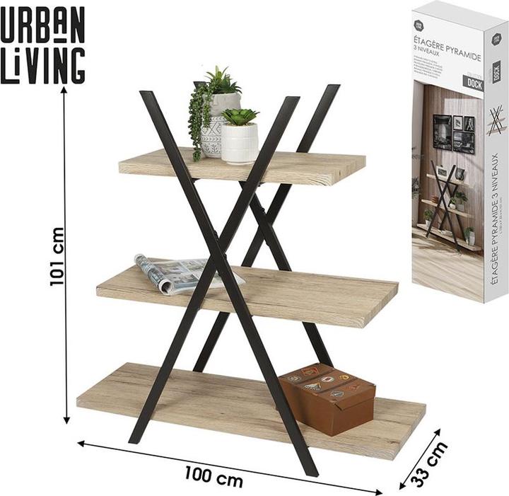 Actual product image Urban Living Pyramidenregal mit 3 Tablaren
