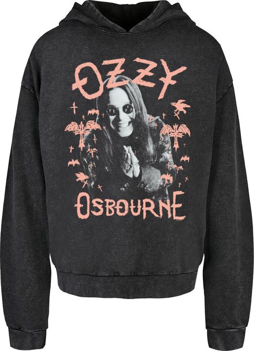 Produktbild Merchcode Ozzy Osbourne - Pink Bat Acid Washed Oversize Hoody - 195283 (M)