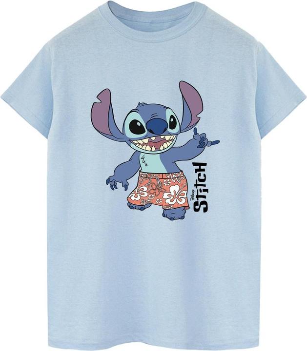 Actual product image Disney Womens/Ladies Lilo & Stitch Bermuda Shorts Cotton Boyfriend T-Shirt (S)
