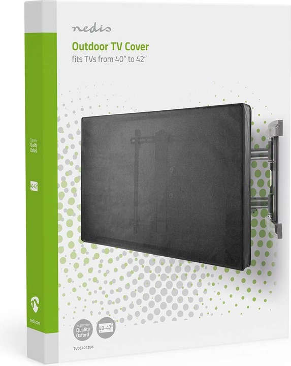 Actual product image Nedis Outdoor TV Screen Cover Screen Size: 40 - 42 " Hook and Loop Closing / Remote Control Holder / (42")
