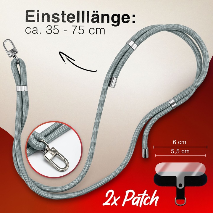 Produktbild Nalia HoldMe Lanyard Handykette – Universal Trageband für Smartphones - Verstellbar, Soft & Elastisch