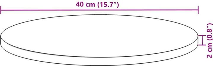 Actual product image vidaXL Tischplatte (40 x 2 cm)