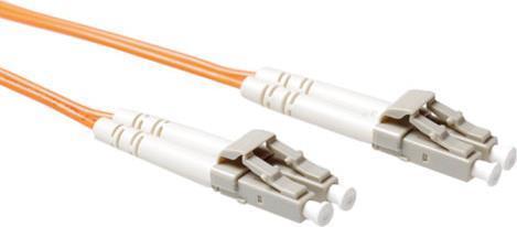 Produktbild ACT 0.5 meter LSZH Multimode 62.5/125 OM1 fiber patch cable duplex with LC connectors (S/FTP, CAT6, 0.50 m)