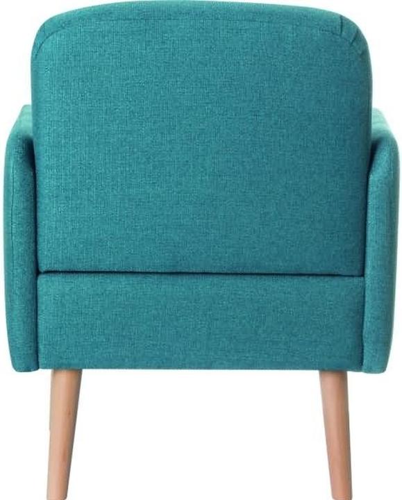 Image du produit Paperflow Fauteuil BROOKS, pieds en bois massif, bleu.