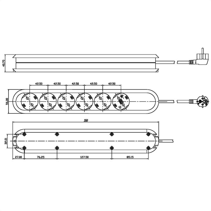 Immagine prodotto Bachmann astuta (6x, CEE 7/3, 3 m)