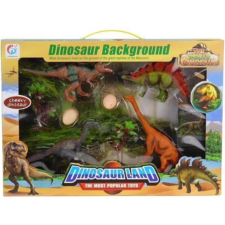Adar Set mit 4 Dinosauriern mit Zubehör