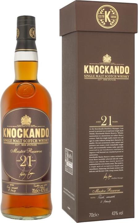 Produktbild Knockando 21 Years Master Reserve (Single Malt, Scotch Whisky, 1 x 70 cl)