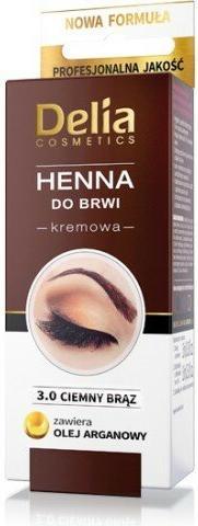 Actual product image Delia Cosmetics Delia - Henna for eyebrows cream 3.0 Dark Brown 15ml