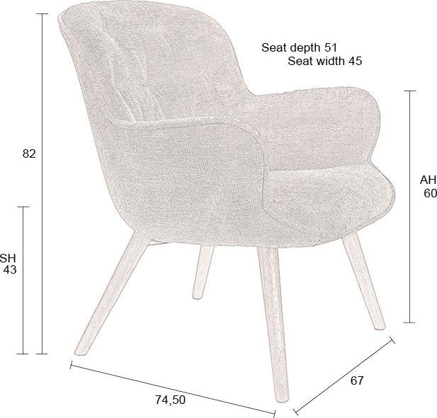 Produktbild Dutchbone Lenn Lounge Chair Plum
