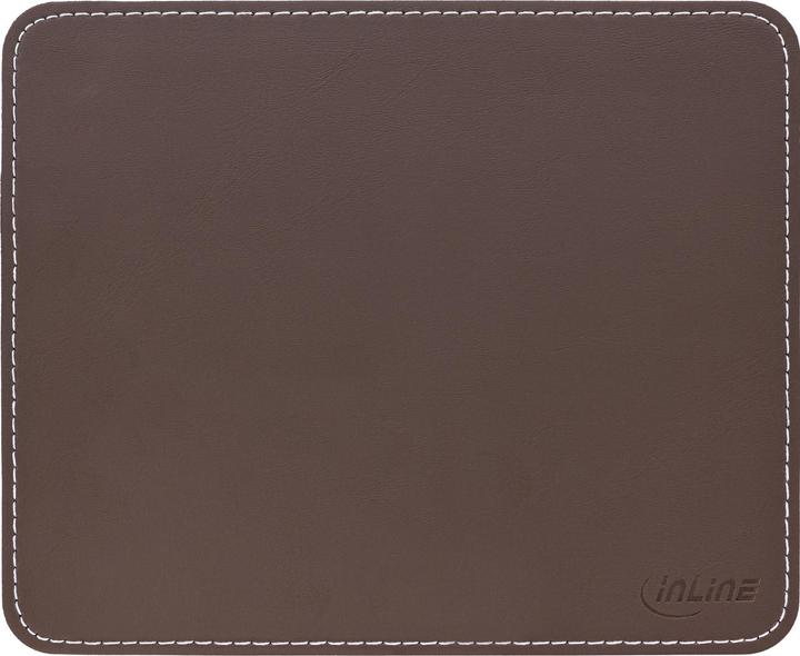 Produktbild InLine Maus-Pad Premium Kunstleder braun, 255x220x3mm