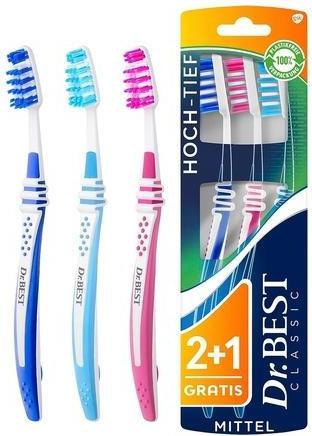 Dr.Best Dr. Best, eine Reihe von Zahnbürsten, weich, mittel und hart, 3 Teile (Weich, 3 x)