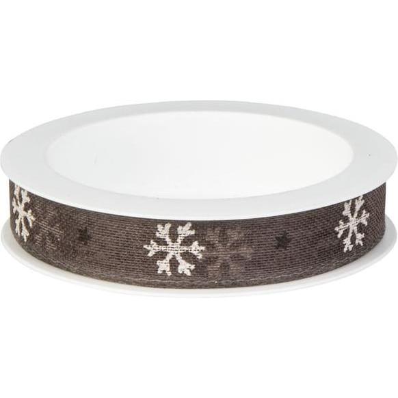 Stumpf & Kossendey, Geschenkverpackung, Geschenkband - Eiskristall - braun - ca. 300 x 1,5 cm (Geschenkband)