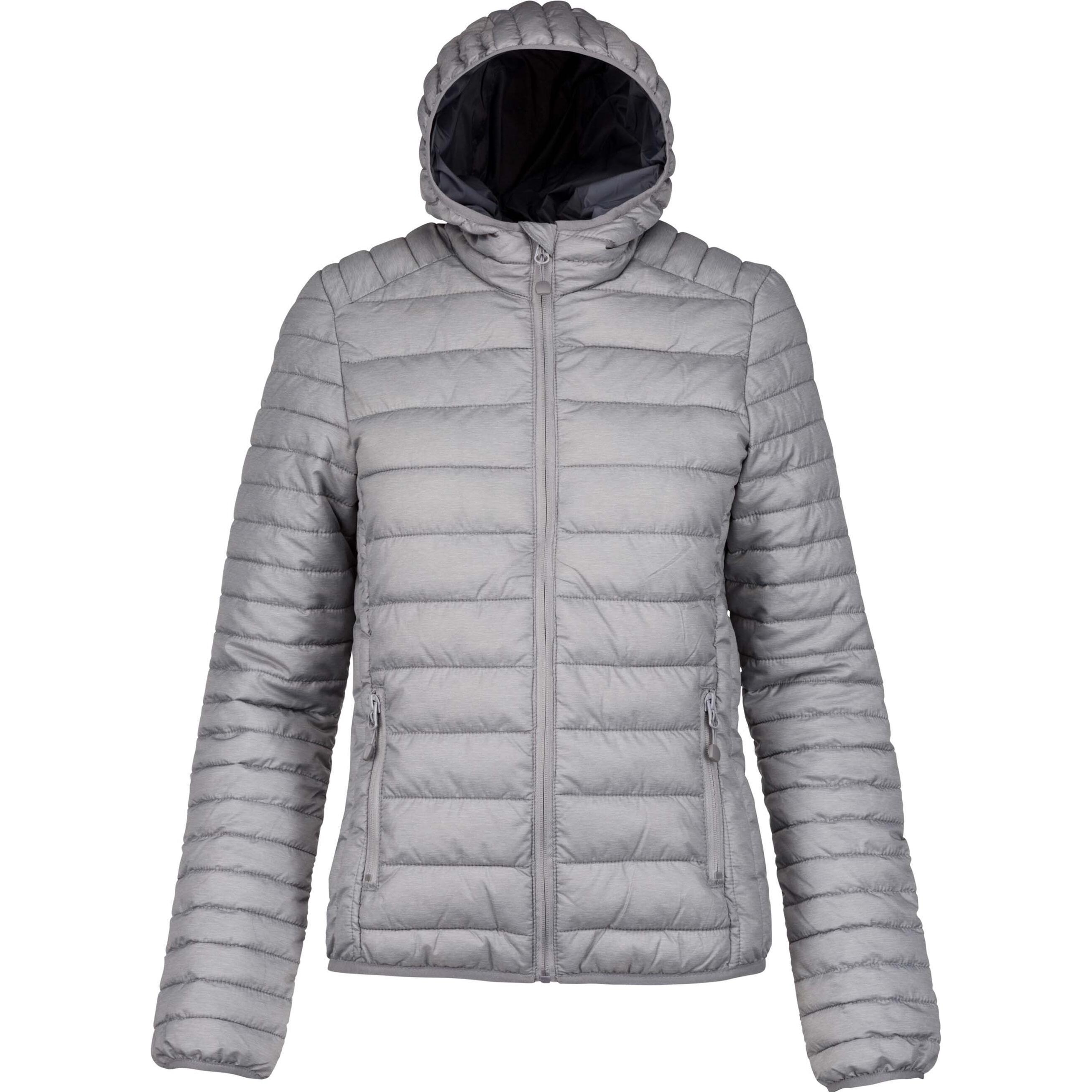 Kariban, Damen, Jacke, Légère Capuche (L), Silber, L