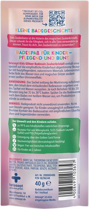 Produktbild Tetesept Kids Glitzer Badesalz Zauberkristall (40 ml, Badesalz)