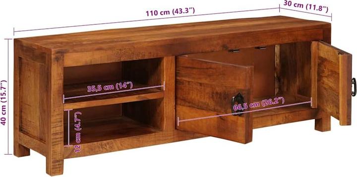 Produktbild VidaXL TV-Schrank (110 x 30 x 40 cm)