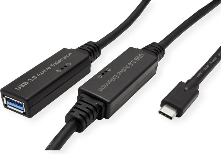Actual product image Roline Ultra Long USB3.2 Gen1 Extension Cable C-A ST/BU 10m - Cable - Digital/Data (10 m, USB 3.2 Gen 1)