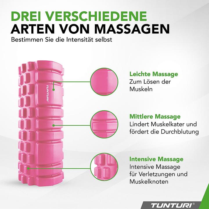 Produktbild Tunturi Yoga Schaumblock Massageroller 33 cm Pink (13 cm)