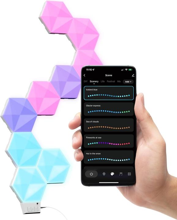 Produktbild Trust Gxt902 Vybz RGB Hexagon Light (Mehrfarbig, RGB)