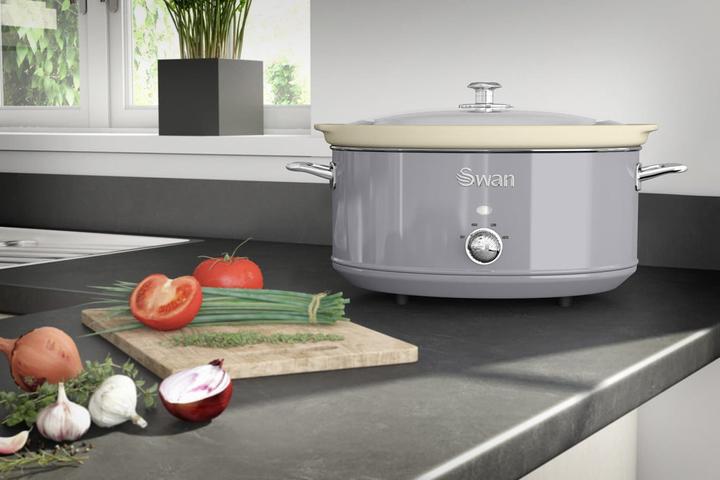 Produktbild Swan Retro Slow Cooker 6,5L Grau (EU-Stecker)