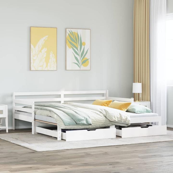 Produktbild vidaXL Tagesbett Ausziehbar mit Schubladen (90 x 190 cm)