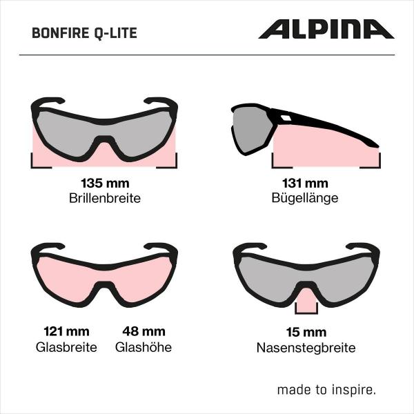 Immagine prodotto ALPINA SPORTS Bonfire Q-Lite occhiali sportiv (Marrone, Bronzo)