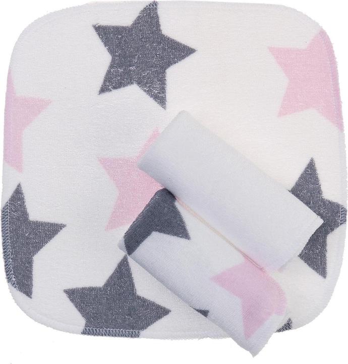 Produktbild Zewi Waschtücher 3 Stk. rose Stars (20 x 20 cm)