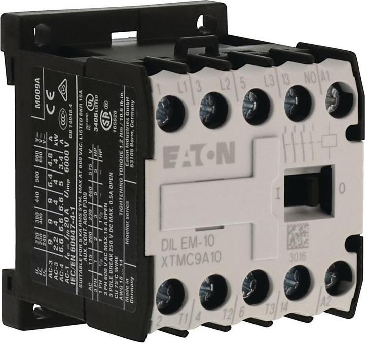 Actual product image Eaton Electric GmbH Power contactor AC-3/400V 4kW 3p DILEM-10 42V50H
