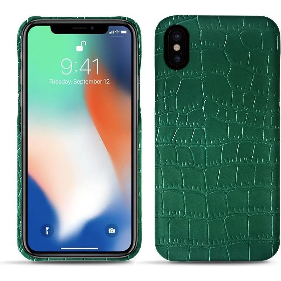 Noreve Lederschutzhülle (Apple iPhone XS Max), Smartphone Hülle, Grün