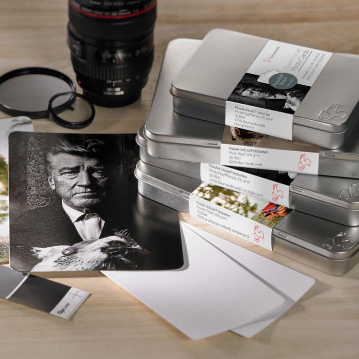Produktbild Hahnemühle Photo Cards FineArt Baryt 10x15cm 25 Bl. (325 g/m², 10x15cm, A6, 30 Stk.)