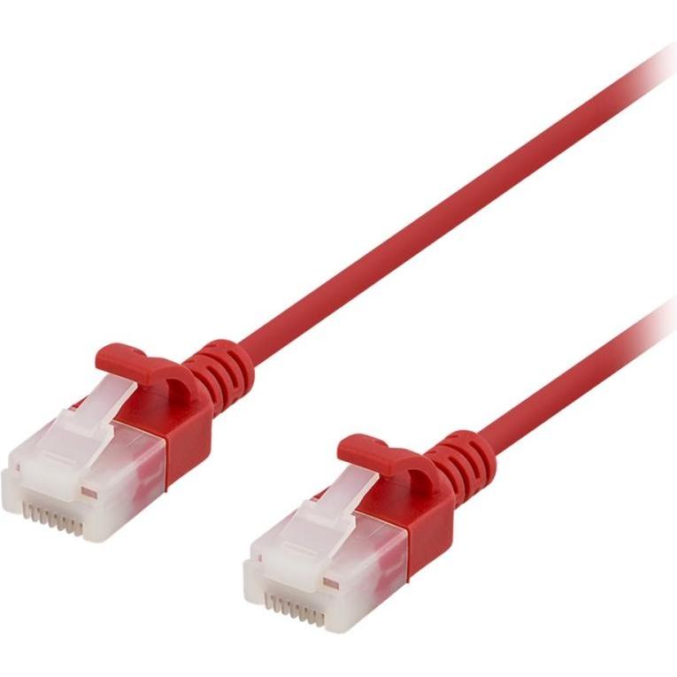 Deltaco patchkabel - 2 m - rod (U/UTP, CAT6a, 2 m), Netzwerkkabel