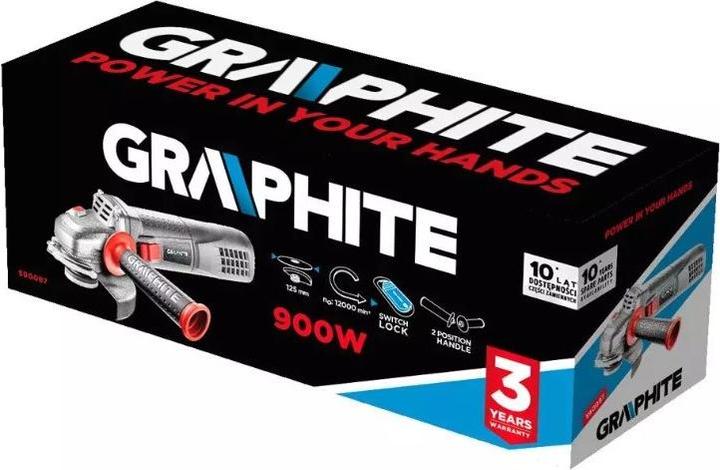 Actual product image Graphite Angle grinder (125 mm)