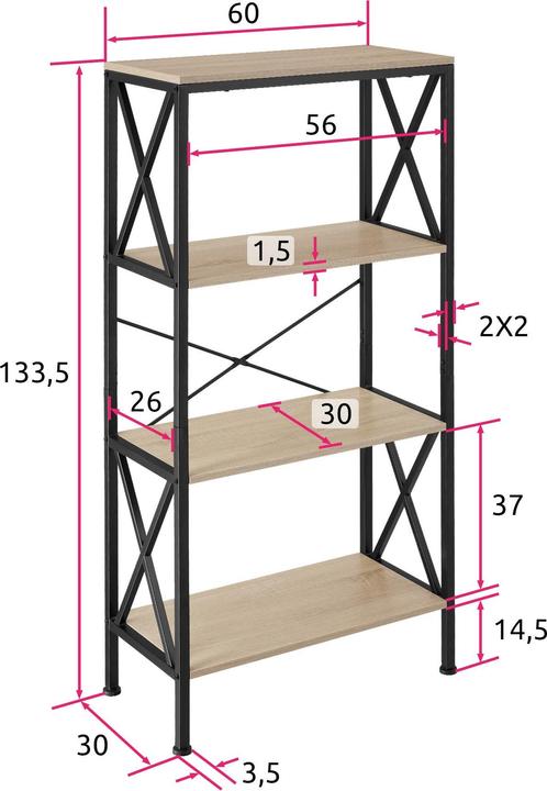 Immagine prodotto tectake Barry (61.50 x 61.50 x 133.50 cm)