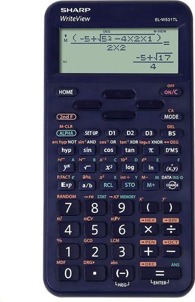 Actual product image Sharp scientific calculator EL-W531TL mørke blå (Batteries)