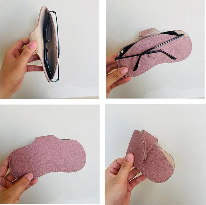 Actual product image Only-Bags.Store PU Leder tragbare Brillen Tasche Sonnenbrille Lagerung Taschen Auto Brille Schutzhülle