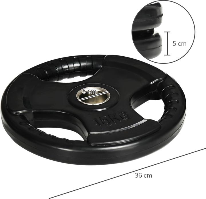 Produktbild SportNow Hantelscheibe mit 5 cm Bohrung (2 x 15 kg)