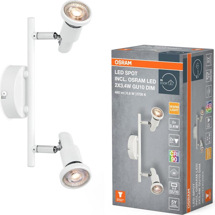 Immagine prodotto Osram LED SPOT WHITE 2 X 3.4W 927 DIM (460 lm, GU10)