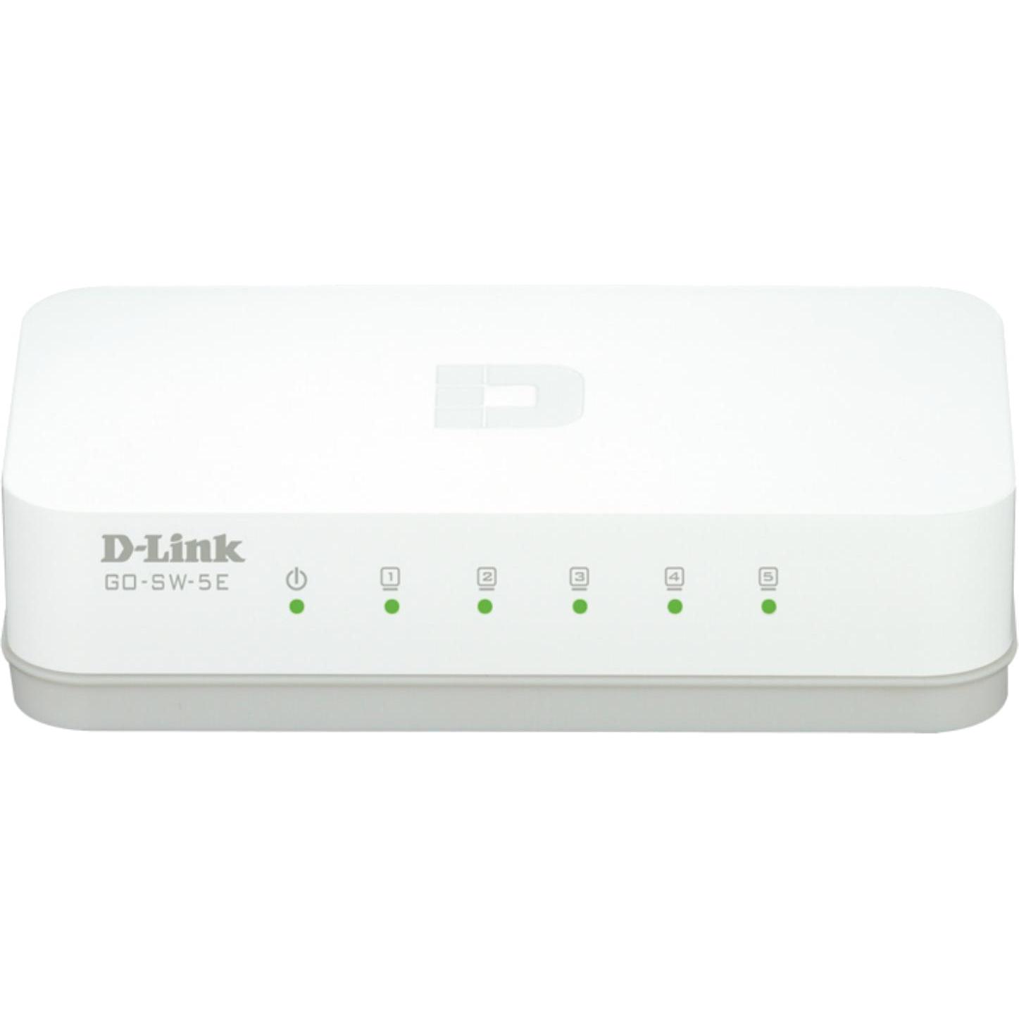D-Link GO-SW-5E/E (5 Ports), Netzwerk Switch, Weiss