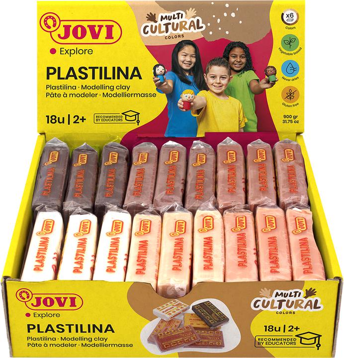 Produktbild Jovi Plastilina Display, Multikulturelle Hautfarben Knetmasse