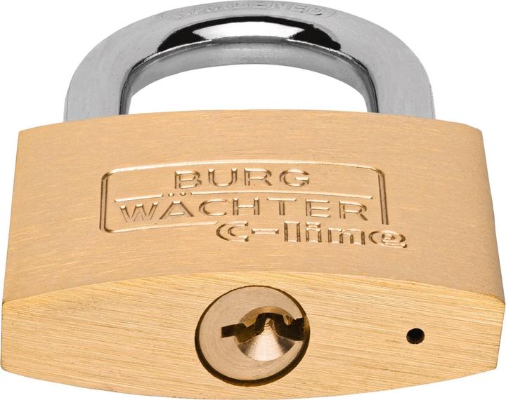 Productafbeelding Burg Wächter Cilinderslot 222 50 Slothuis breedte 50 mm Messing meersleutels