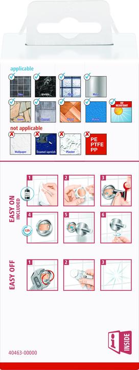 Produktbild tesa ESTEETIC WC Ersatzrollenhalter inkl. Klebelösung ohne Bohren